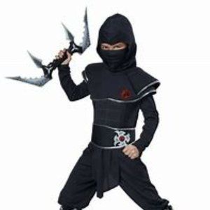Ninja Warrior Costume Cosplay Child Small 6-8 NWT Unisex California Costumes